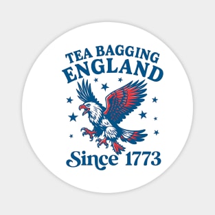 Tea Bagging England Since 1773 Patriotic Eagle 4th Of July Magnet
